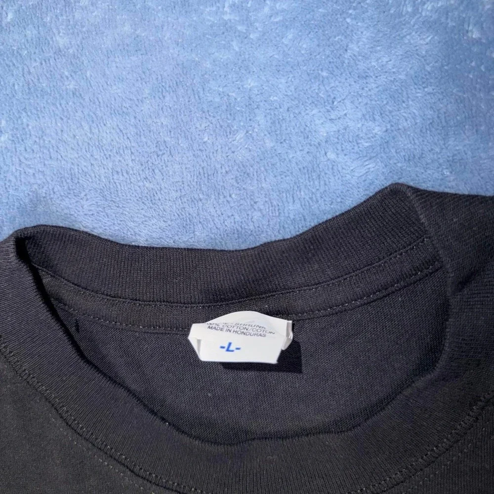 Carnival Cruise Line black cotton t-shirt with white and red logo